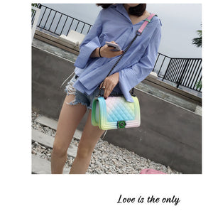 The rainbow chain shoulder bag