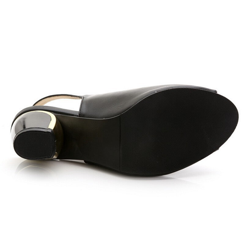 The Handmade leather slingbacks high heels shoes
